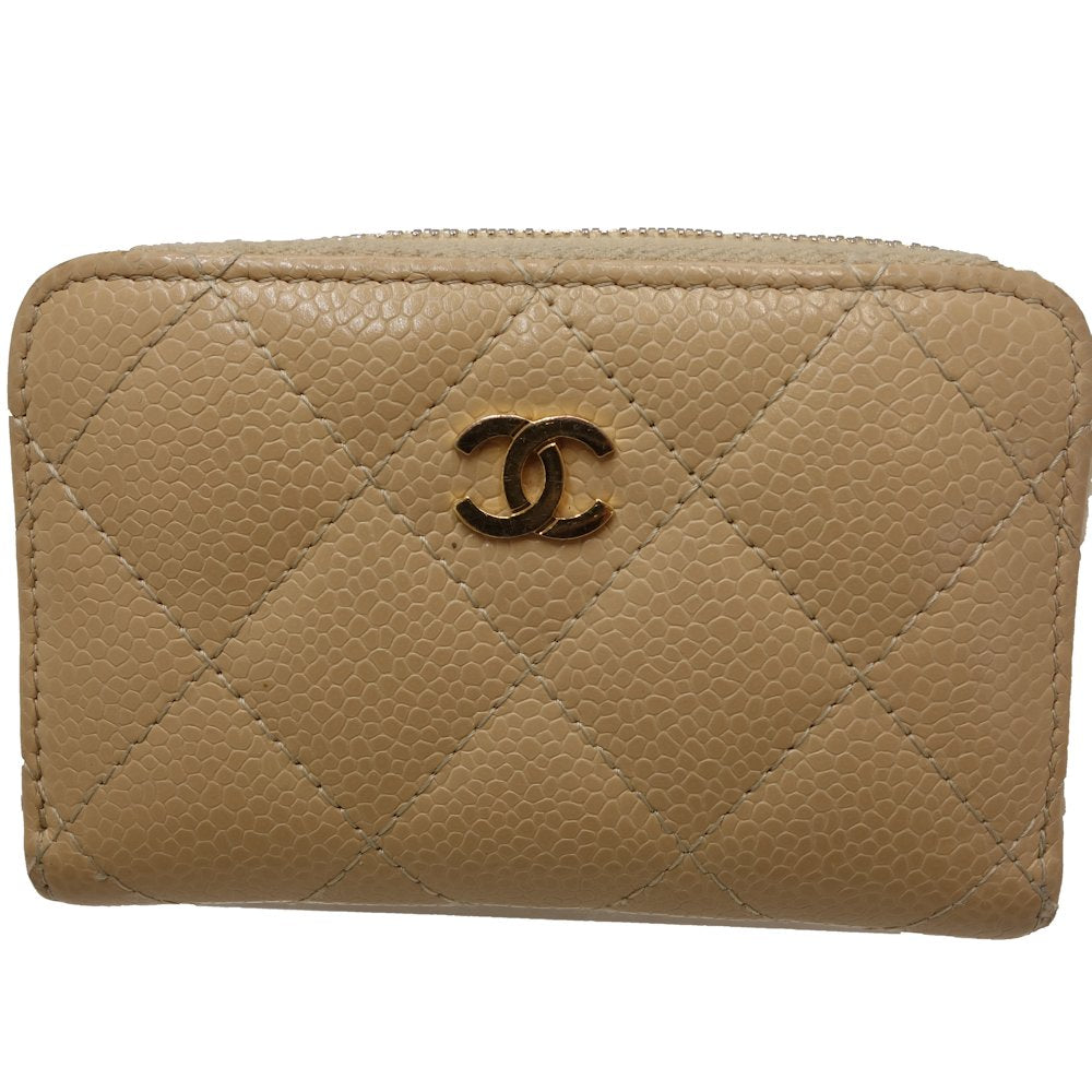 Chanel Caviar Skin Matelasse Coin Purse AP0126