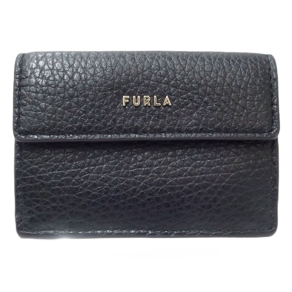 Furla Leather Babylon S Bifold Wallet Black