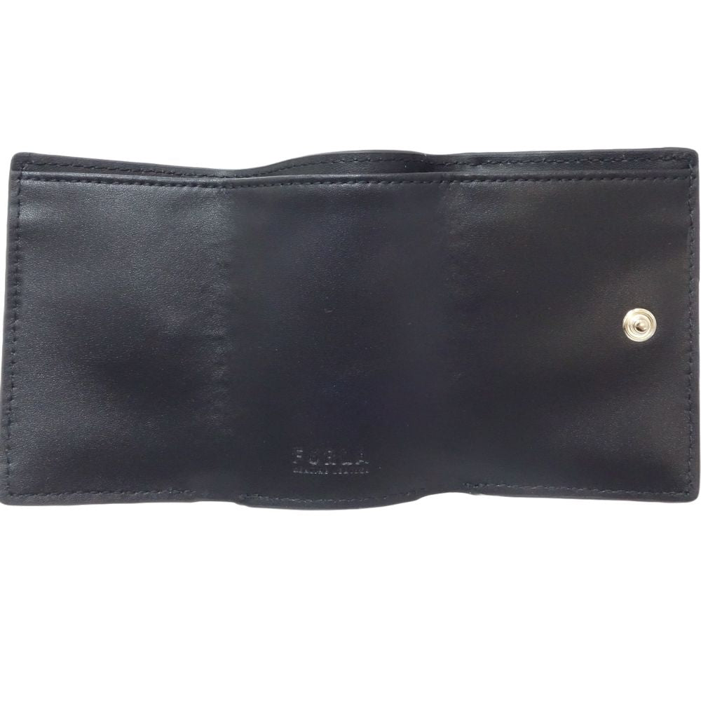 Furla Leather Babylon S Bifold Wallet Black