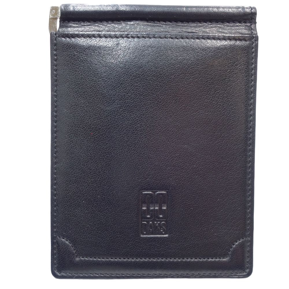 DAKS Leather Money Clip Black 083420