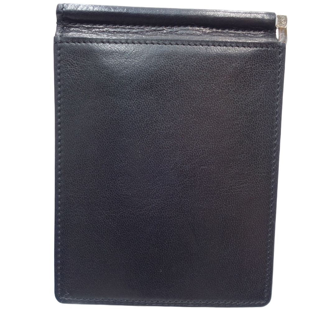 DAKS Leather Money Clip Black 083420