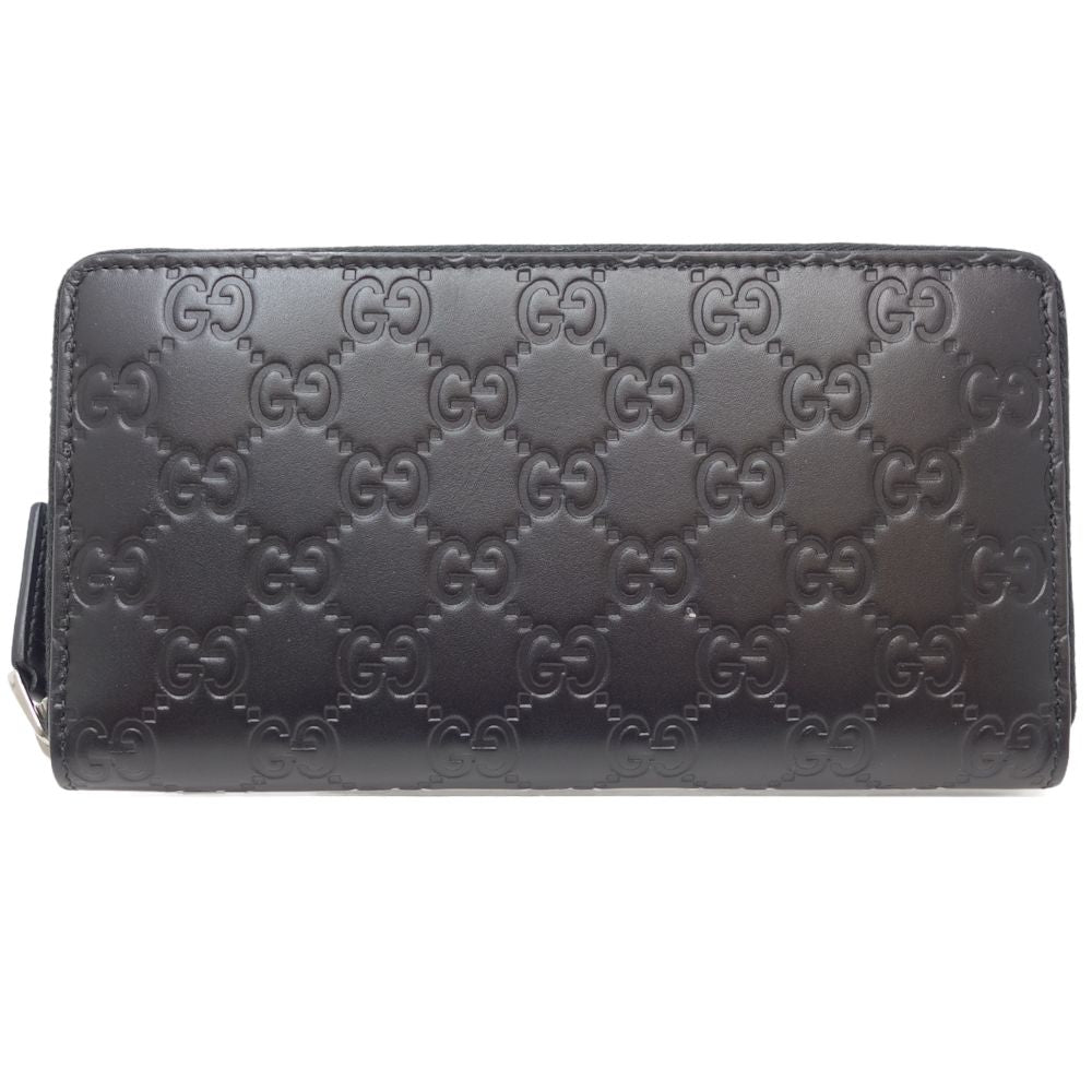 Gucci Leather Zip-Around Wallet Black