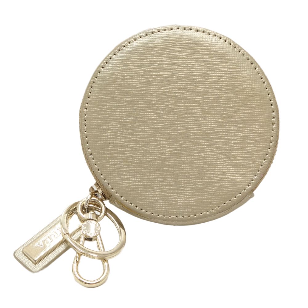 Furla Leather Keyring Bag Charm Coin Case