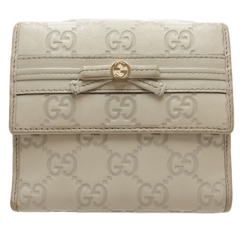 Gucci Leather Bifold Wallet Ivory