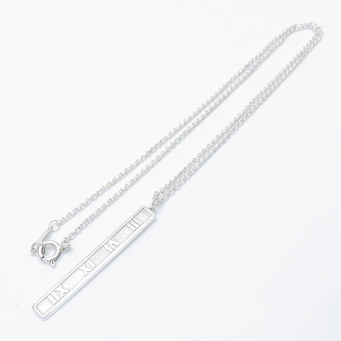 Tiffany & Co Atlas Bar Silver Necklace Pendant