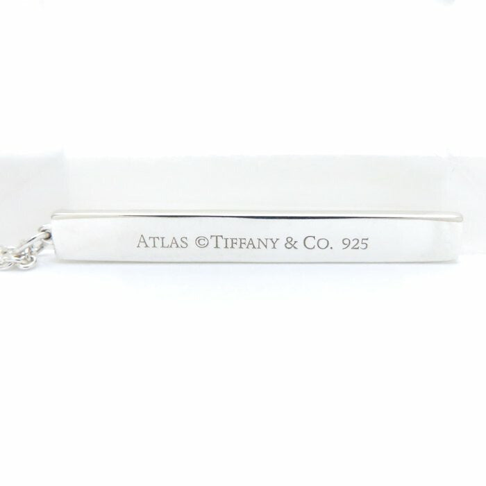 Tiffany & Co Atlas Bar Silver Necklace Pendant