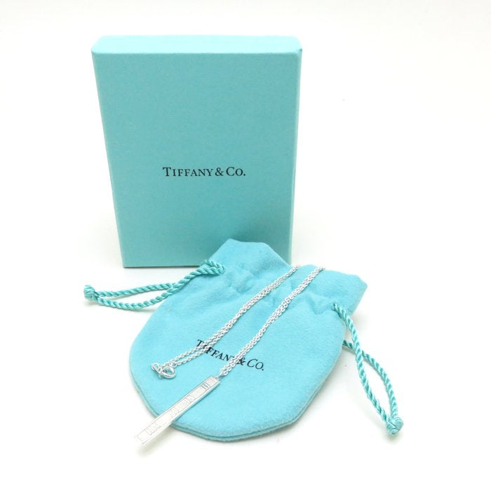 Tiffany & Co Atlas Bar Silver Necklace Pendant