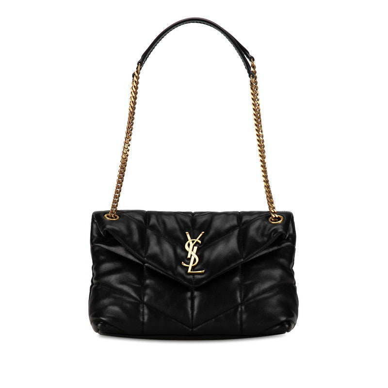 Yves Saint Laurent Leather Puffer Chain Bag Leather Shoulder Bag 577476 in Excellent condition