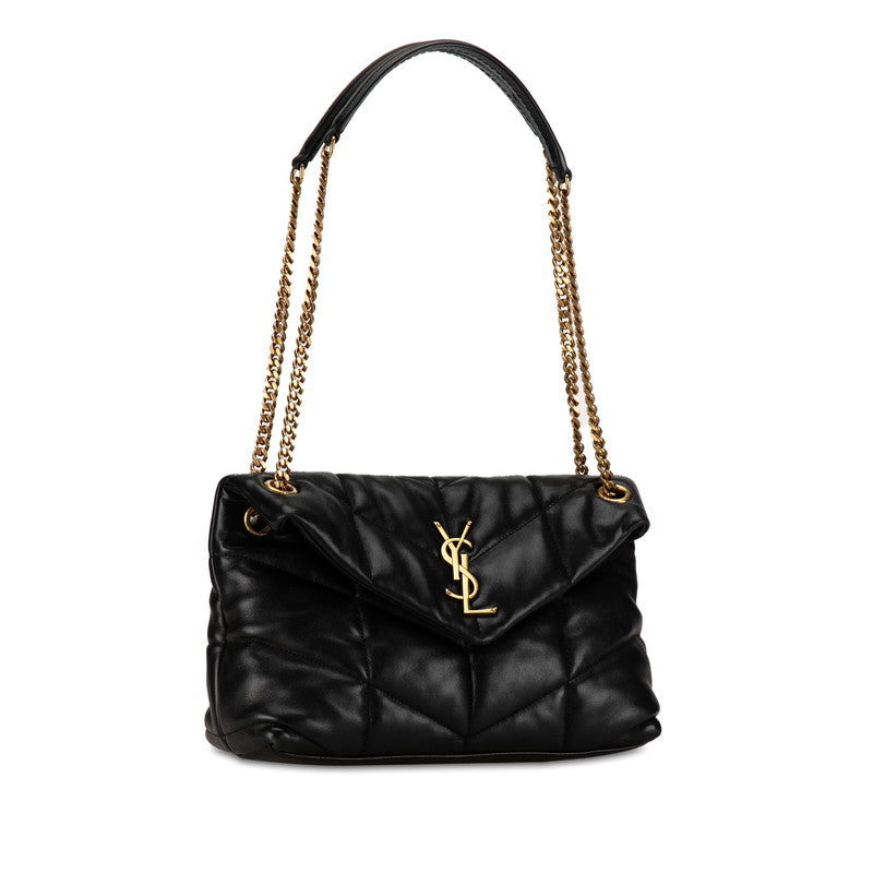 Yves Saint Laurent Leather Puffer Chain Bag Leather Shoulder Bag 577476 in Good condition