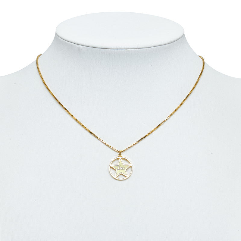 Dior Logo Star Necklace Gold Plated