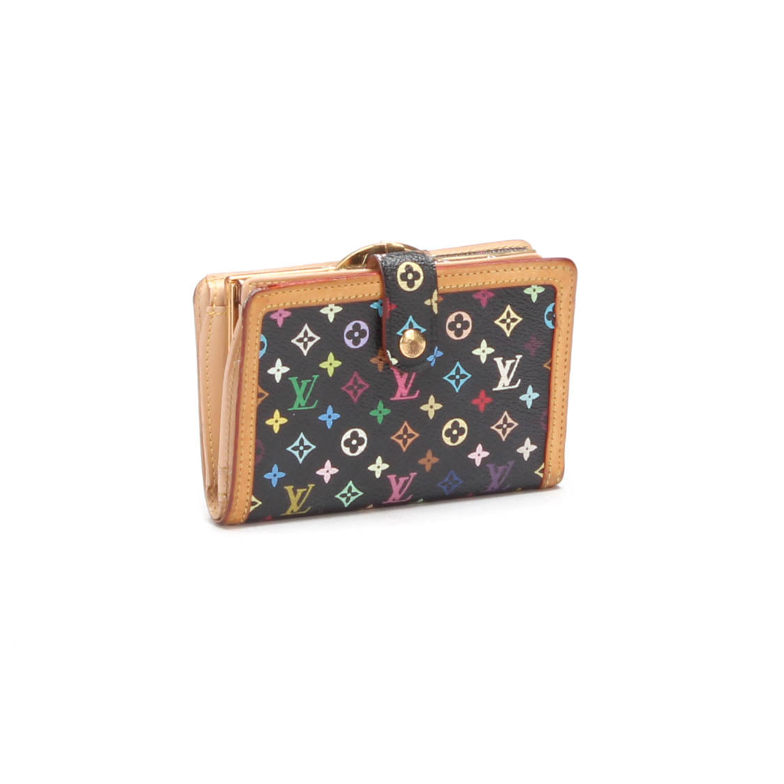 Louis Vuitton Monogram Multicolor French Purse Leather Short Wallet in Good Condition