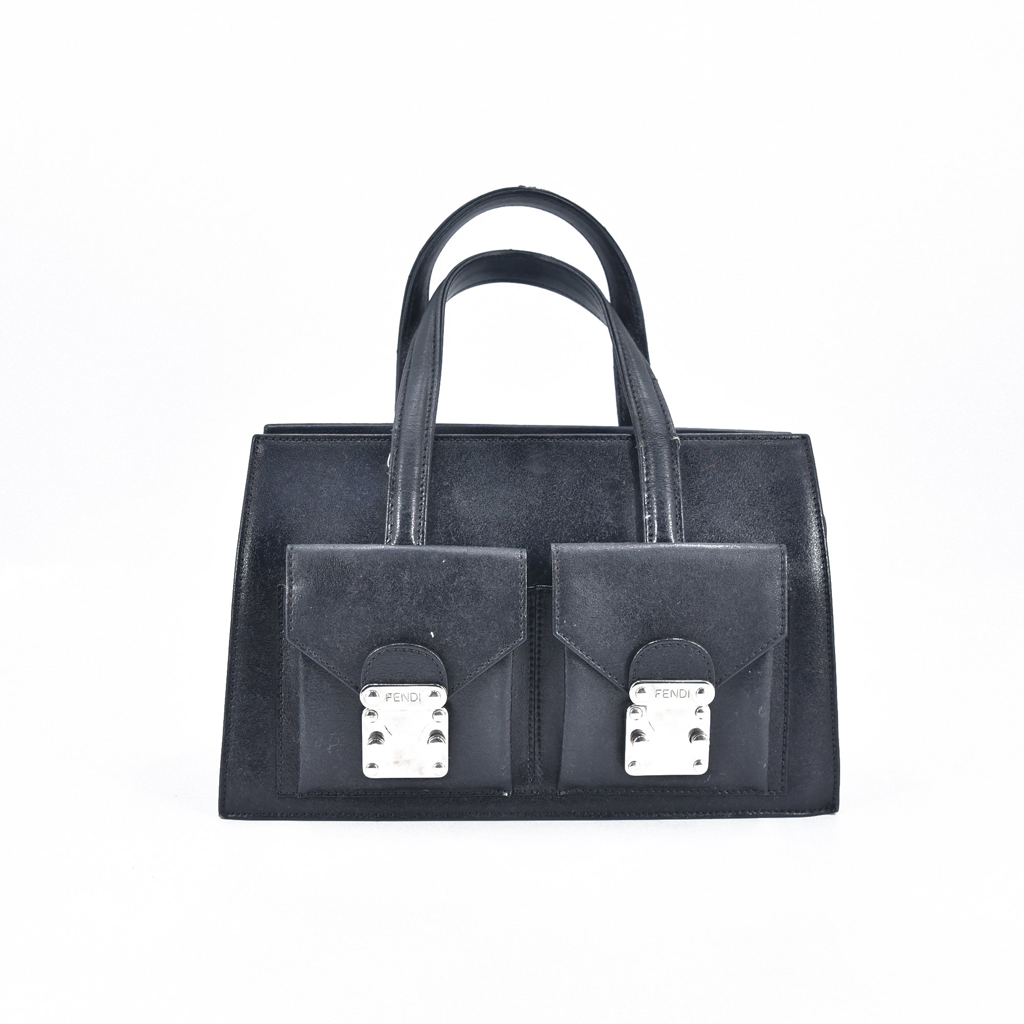 Fendi Leather Handbag Leather Handbag in Good Condition