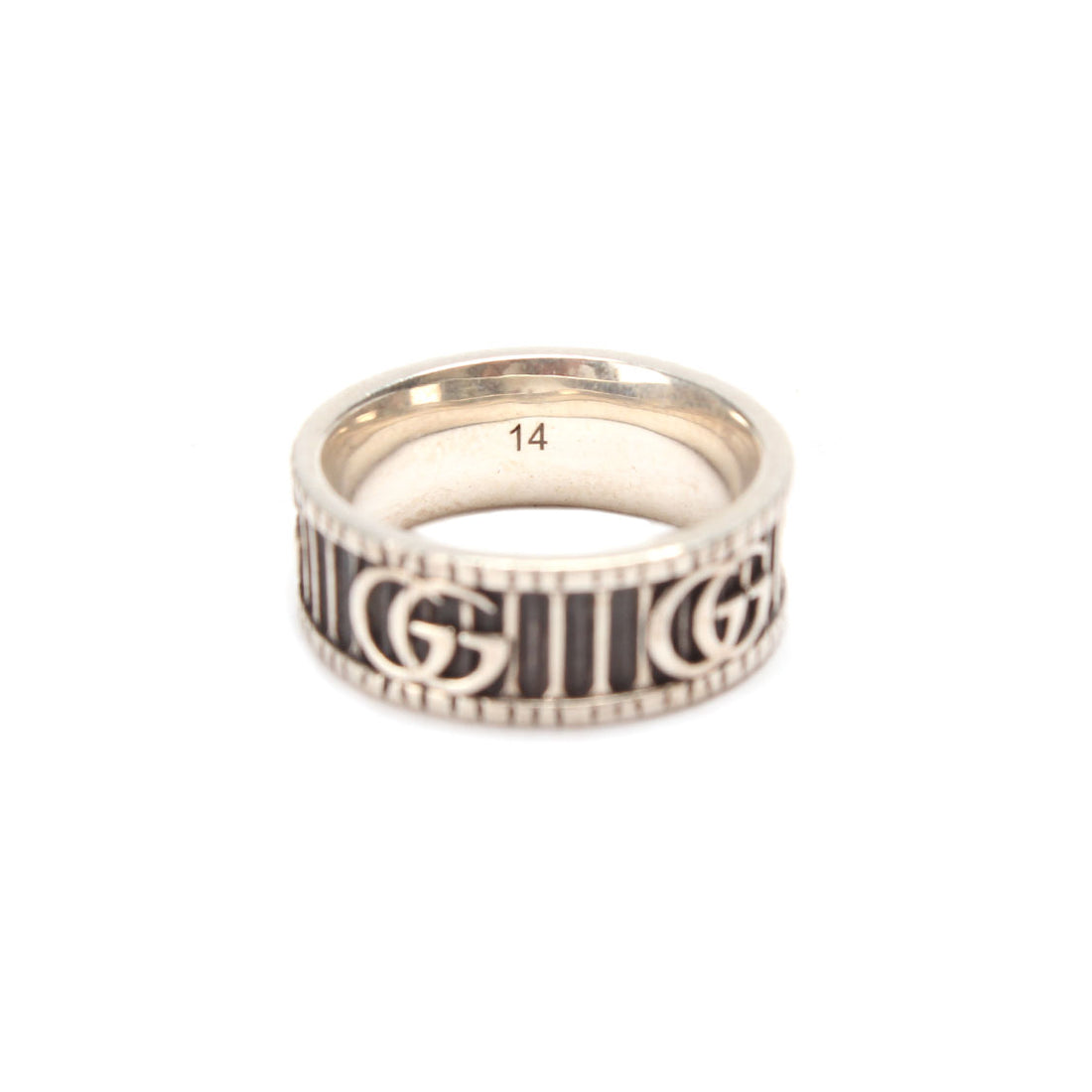 Gucci GG Band Ring Metal Ring in Great Condition