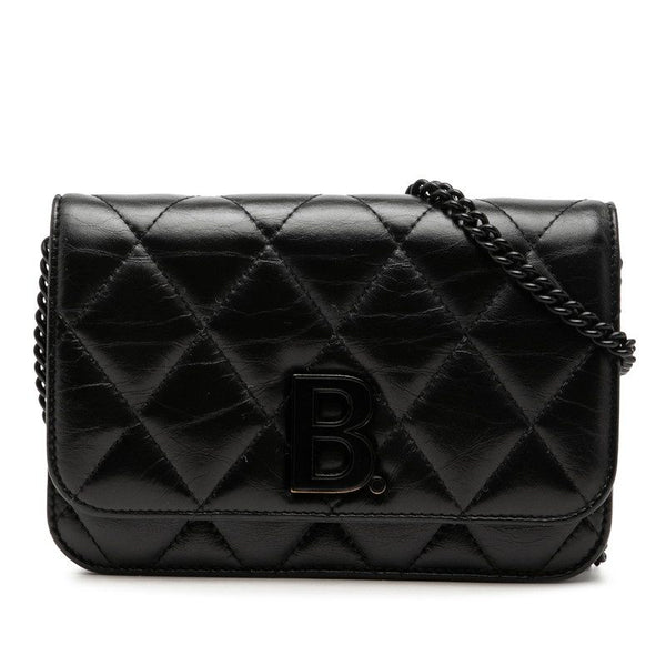Balenciaga B.Dot Leather Chain Wallet