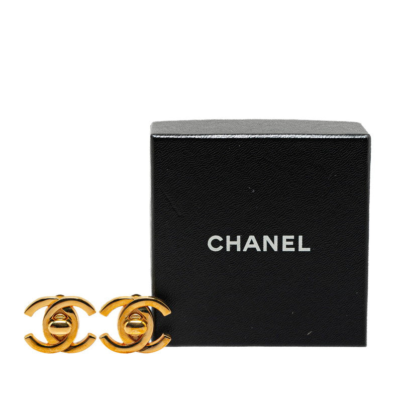 Chanel Vintage Coco Mark Turnlock Earrings