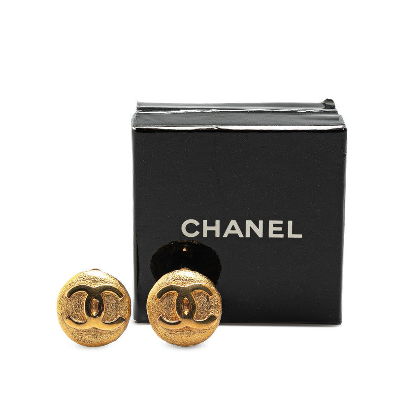 Chanel Vintage Coco Mark Earrings Gold