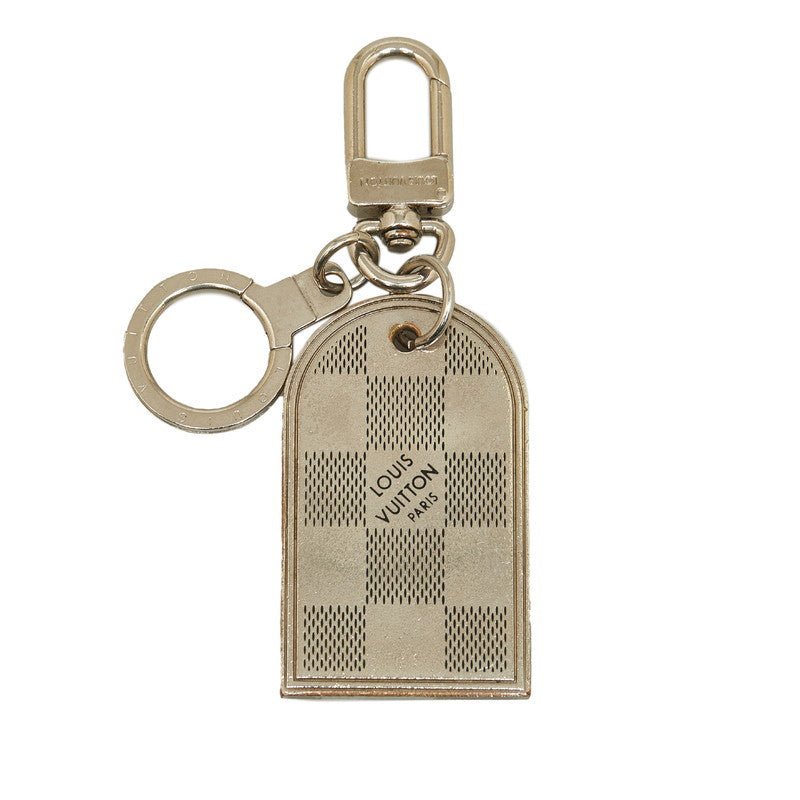 Louis Vuitton Damier Metal Bag Charm Keyring M65770 in Very Good Condition