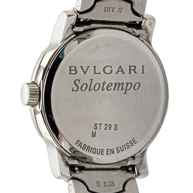 Bvlgari Solo Tempo Quartz Watch ST29S Stainless Steel