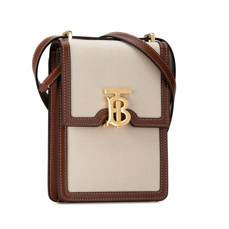 Burberry Canvas Leather TB Logo Crossbody Bag