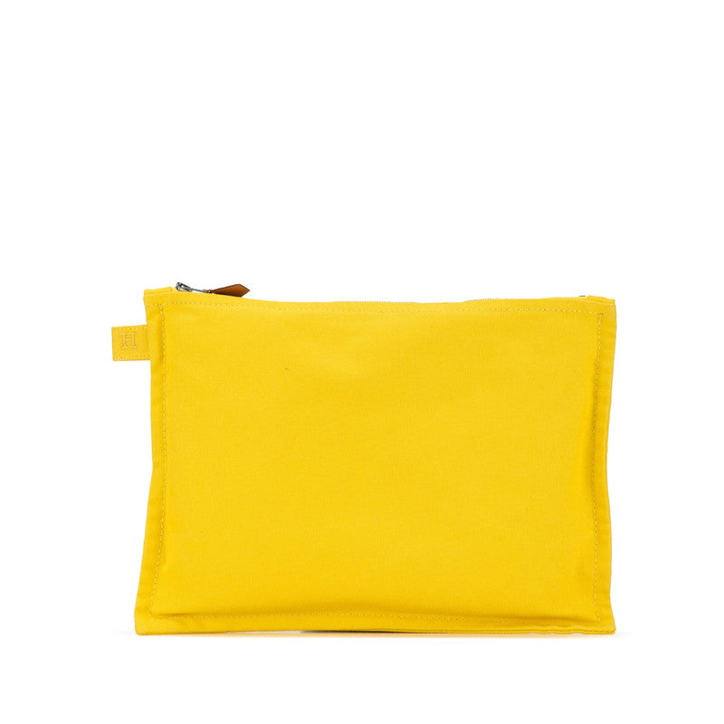 Hermes Canvas Yachting Pouch Yellow