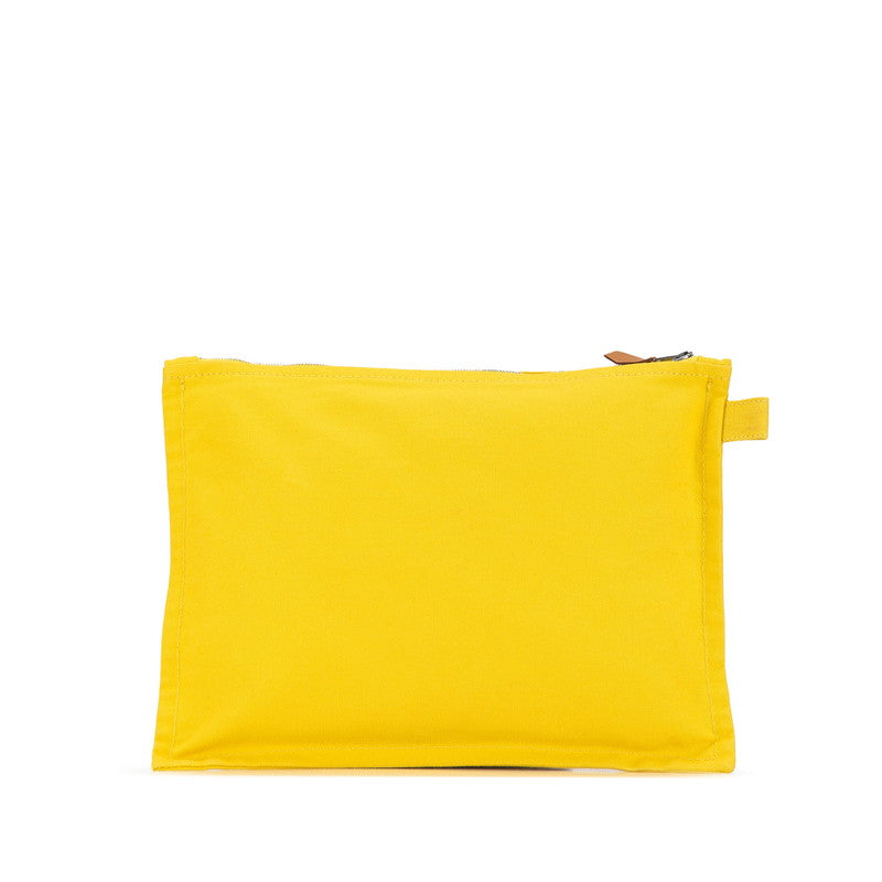 Hermes Canvas Yachting Pouch Yellow