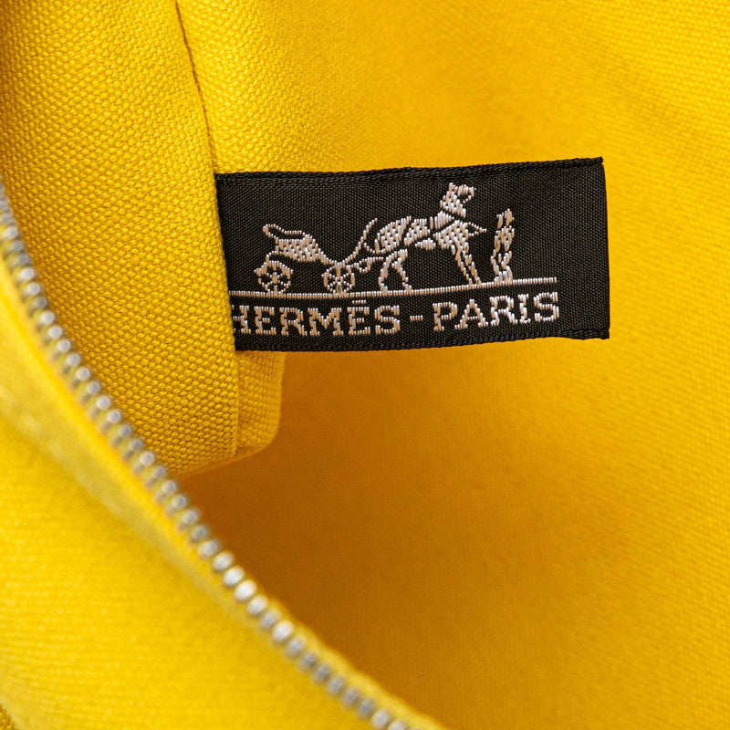 Hermes Canvas Yachting Pouch Yellow