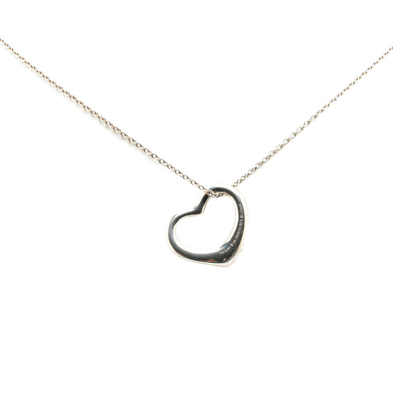 Tiffany & Co Open Heart Necklace Silver