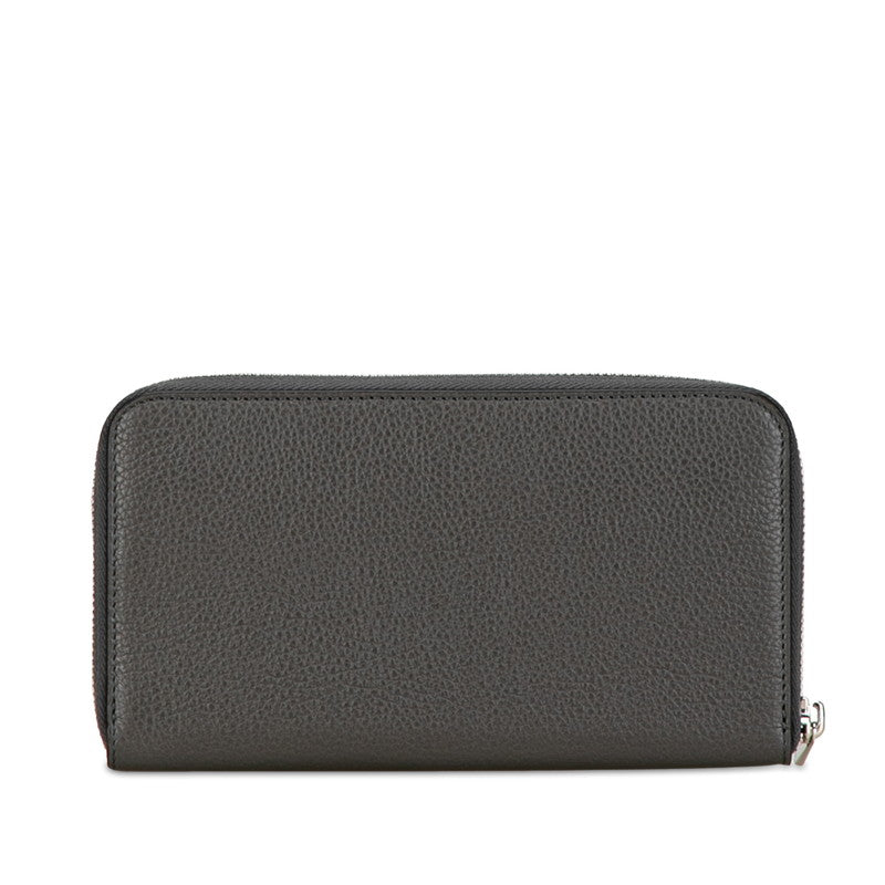 Salvatore Ferragamo Gancini Leather Zip-Around Wallet 220405