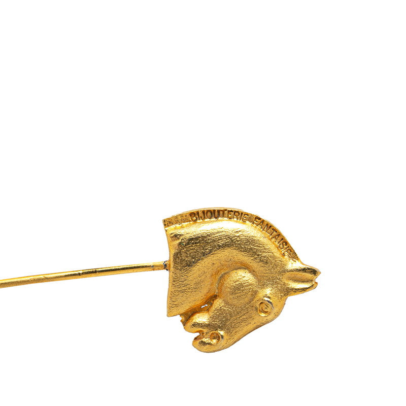 Hermes Cheval Horse Brooch Gold Plated