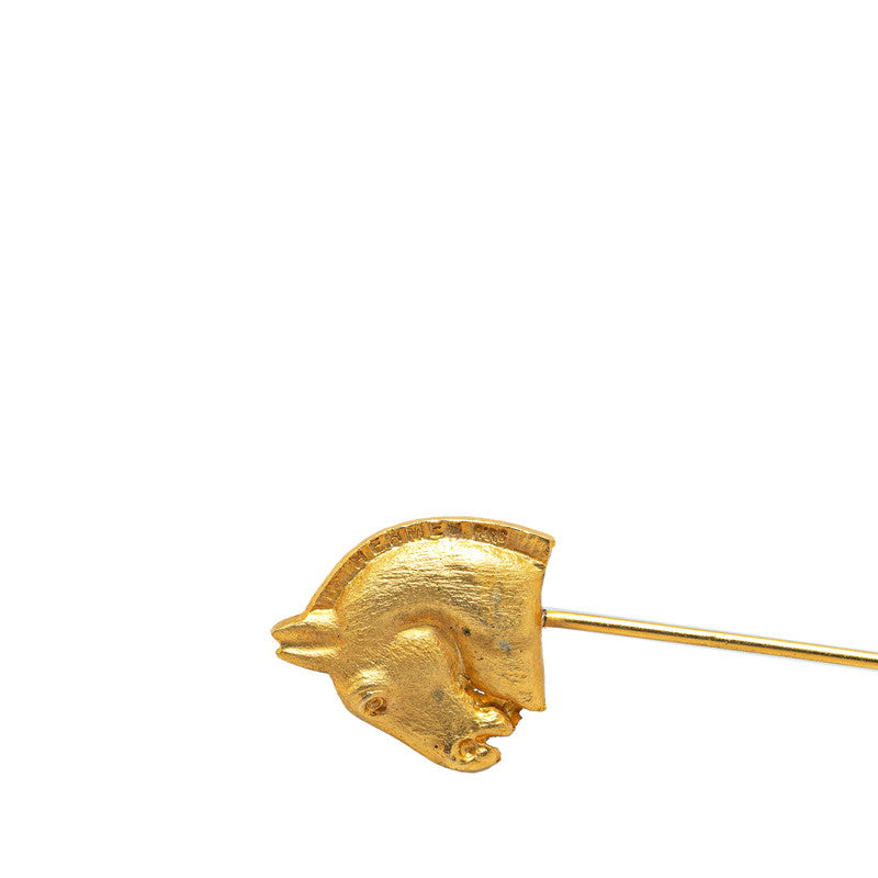 Hermes Cheval Horse Brooch Gold Plated