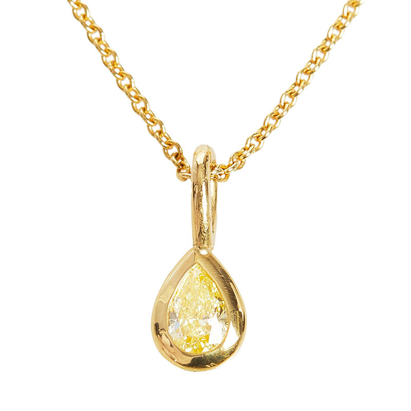 Tiffany Elsa Peretti Pear Necklace K18YG