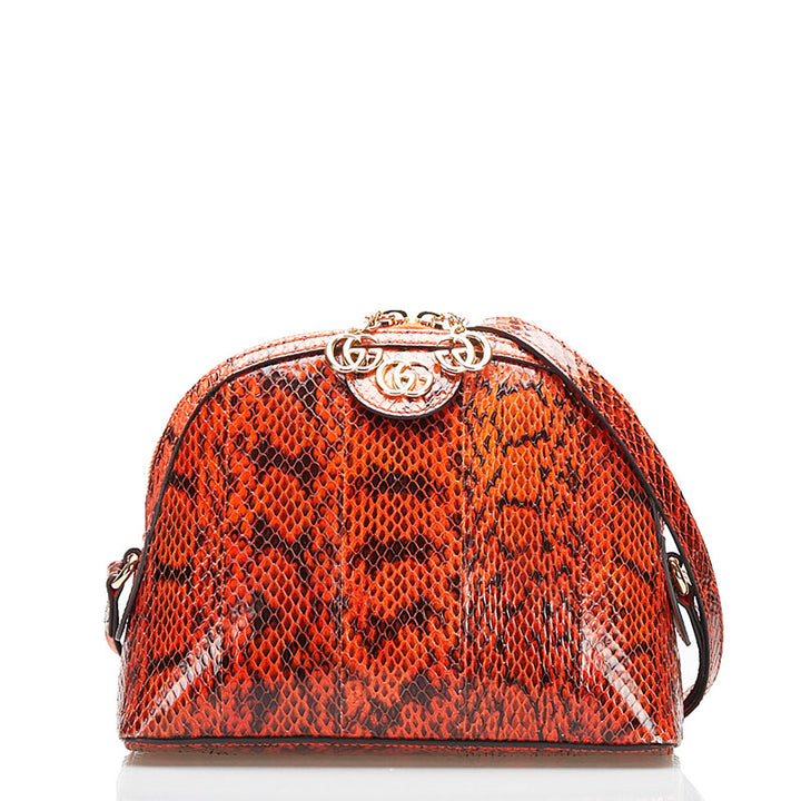 Gucci Python Leather Double G Shoulder Bag 499621