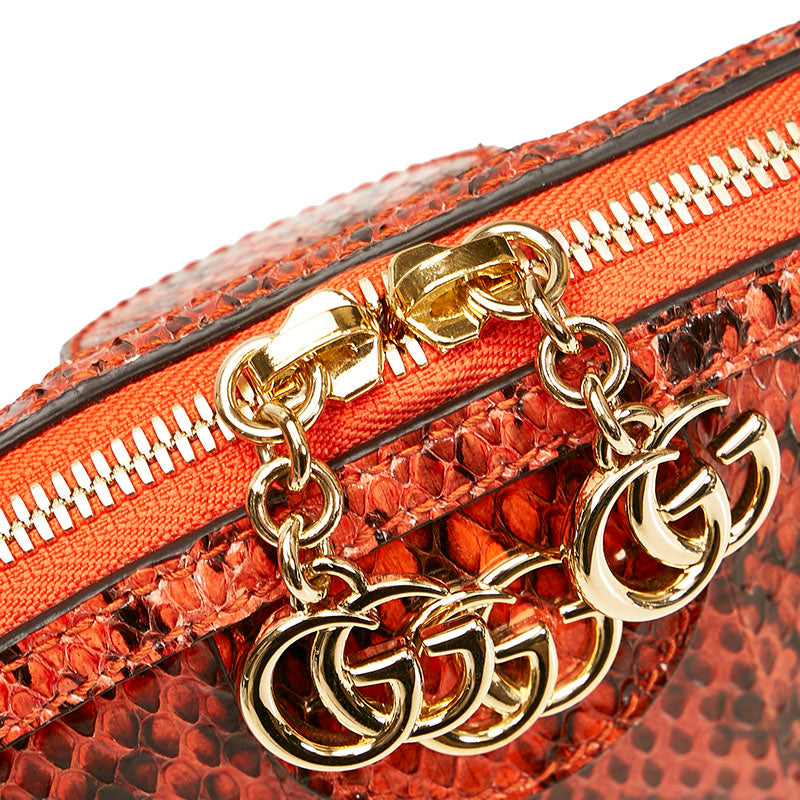 Gucci Python Leather Double G Shoulder Bag