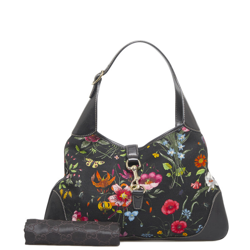 Canvas & Leather Jackie O Bouvier Floral Hobo Bag 153029
