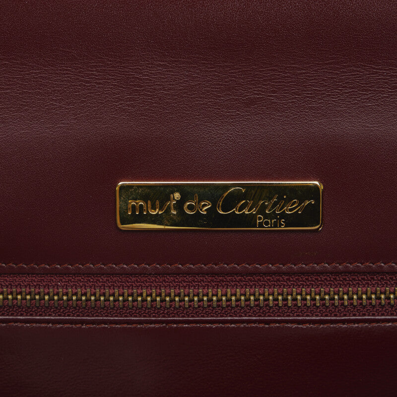 Must De Cartier Leather Clutch Bag