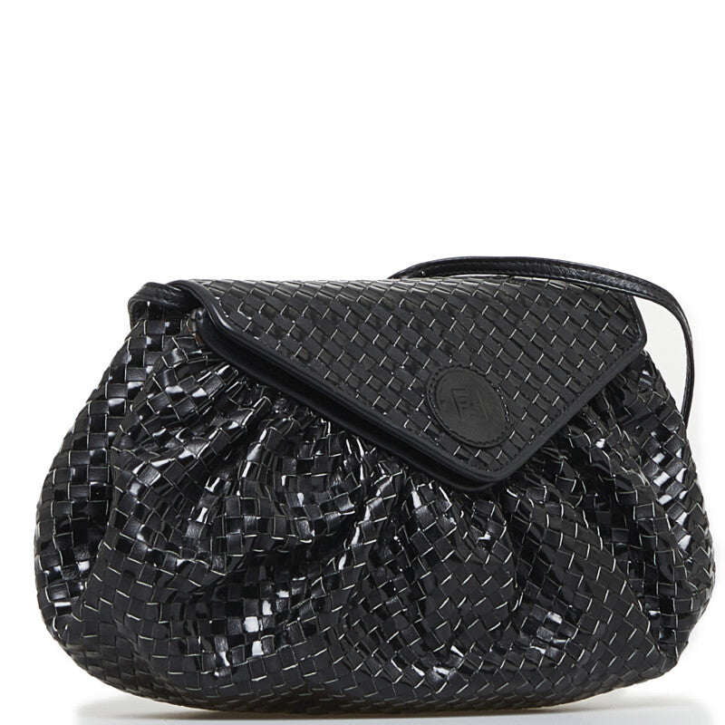 Woven Leather Crossbody Bag