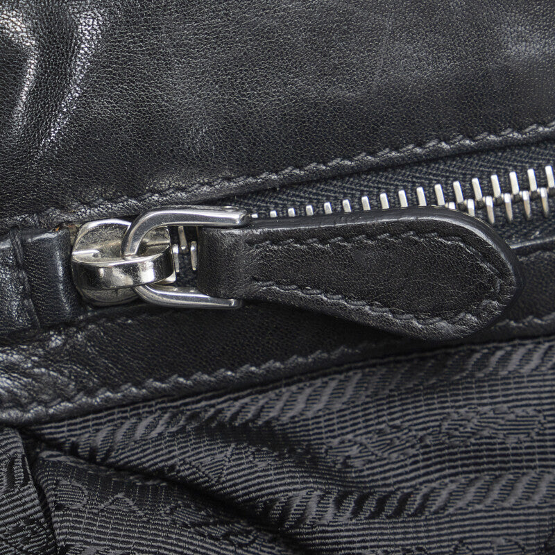 Soft Calf Push Lock Shoulder Bag