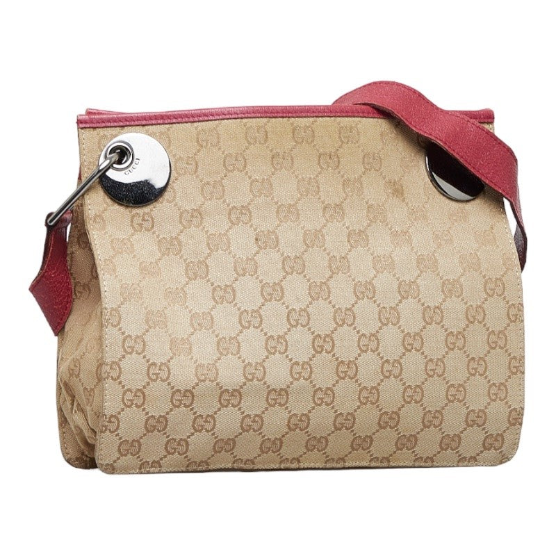 Gucci GG Canvas Eclipse Crossbody Bag Canvas Crossbody Bag 120841 in Good condition