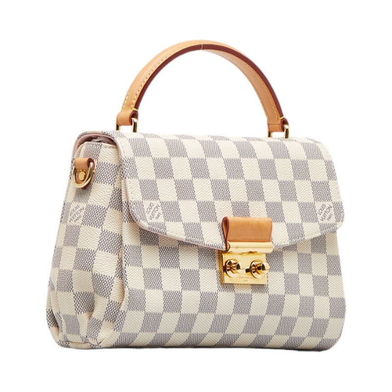 Louis Vuitton Damier Azur Croisette Canvas Handbag N41581 in Good condition
