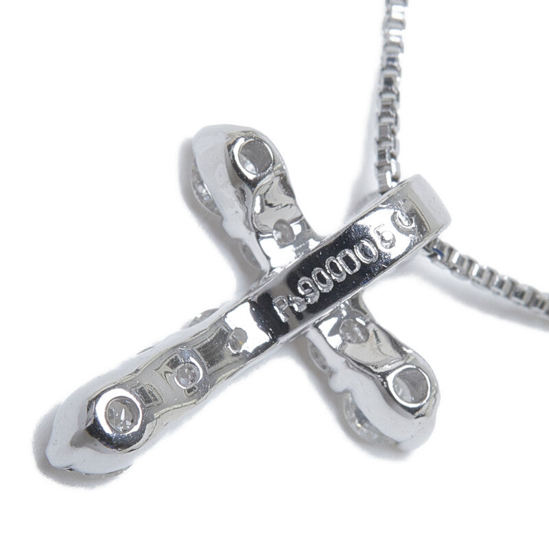 Platinum Cross Pendant Necklace