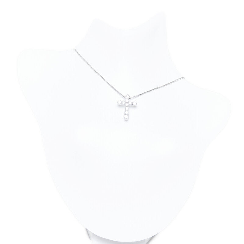 Platinum Cross Pendant Necklace