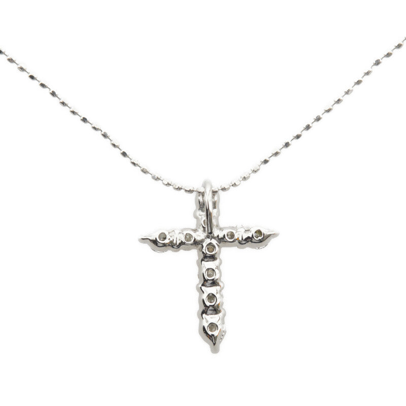 Platinum Diamond Cross Pendant Necklace