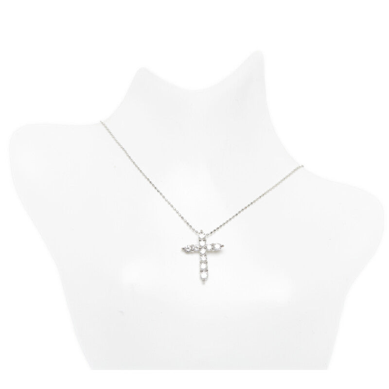 Platinum Diamond Cross Pendant Necklace