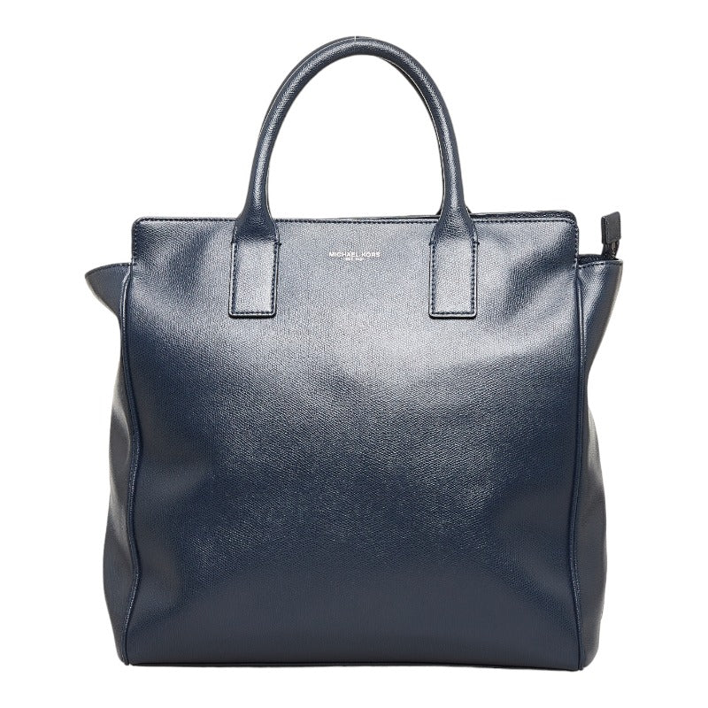 Michael Kors Leather Tote Handbag Navy