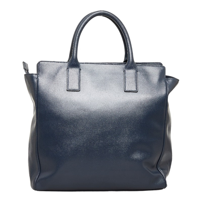 Michael Kors Leather Tote Handbag Navy