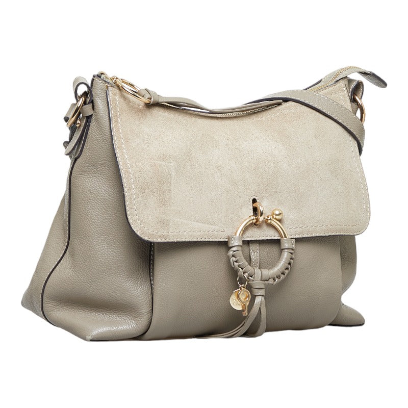 Suede & Leather Joan Shoulder Bag