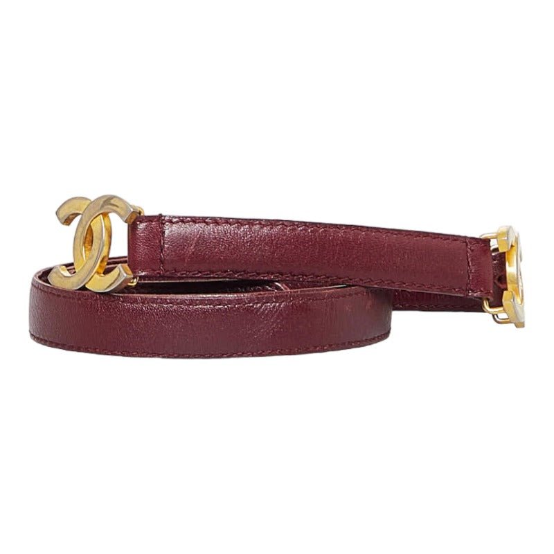 CC Buckle Leather Belt