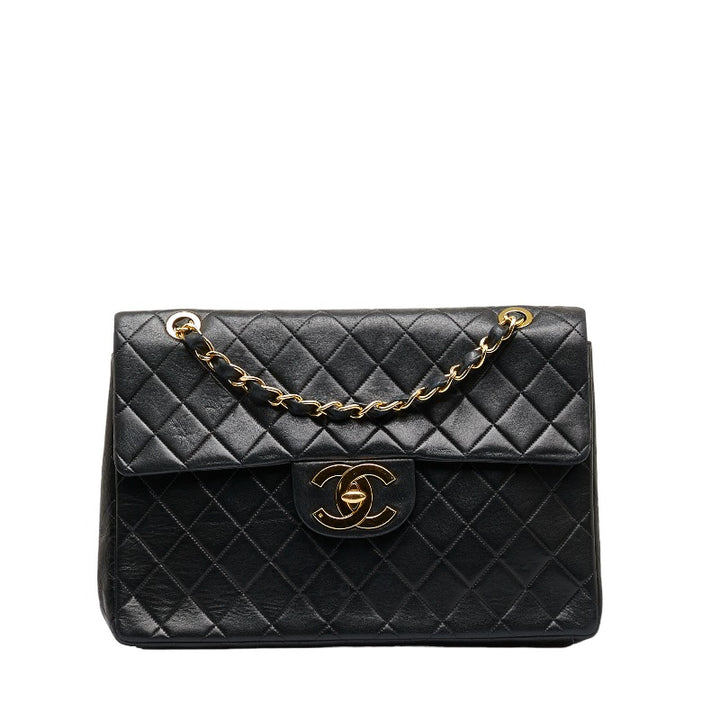 Chanel Lambskin Single Flap Chain Shoulder Bag in Very Good Condition