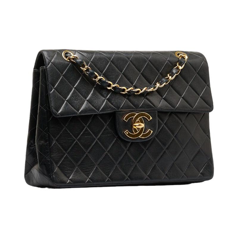 Chanel Lambskin Single Flap Chain Shoulder Bag in Very Good Condition