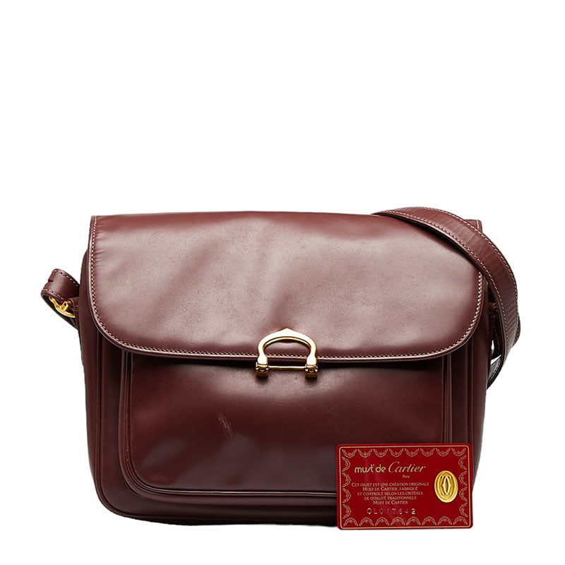 Must de Cartier Leather Shoulder Bag